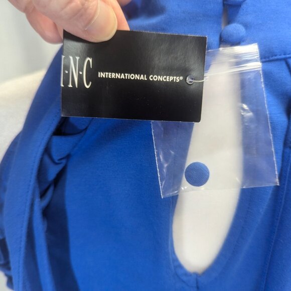 NWT INC Size Small Halter Style Top in Cosmic Cobalt Blue - Picture 5 of 16